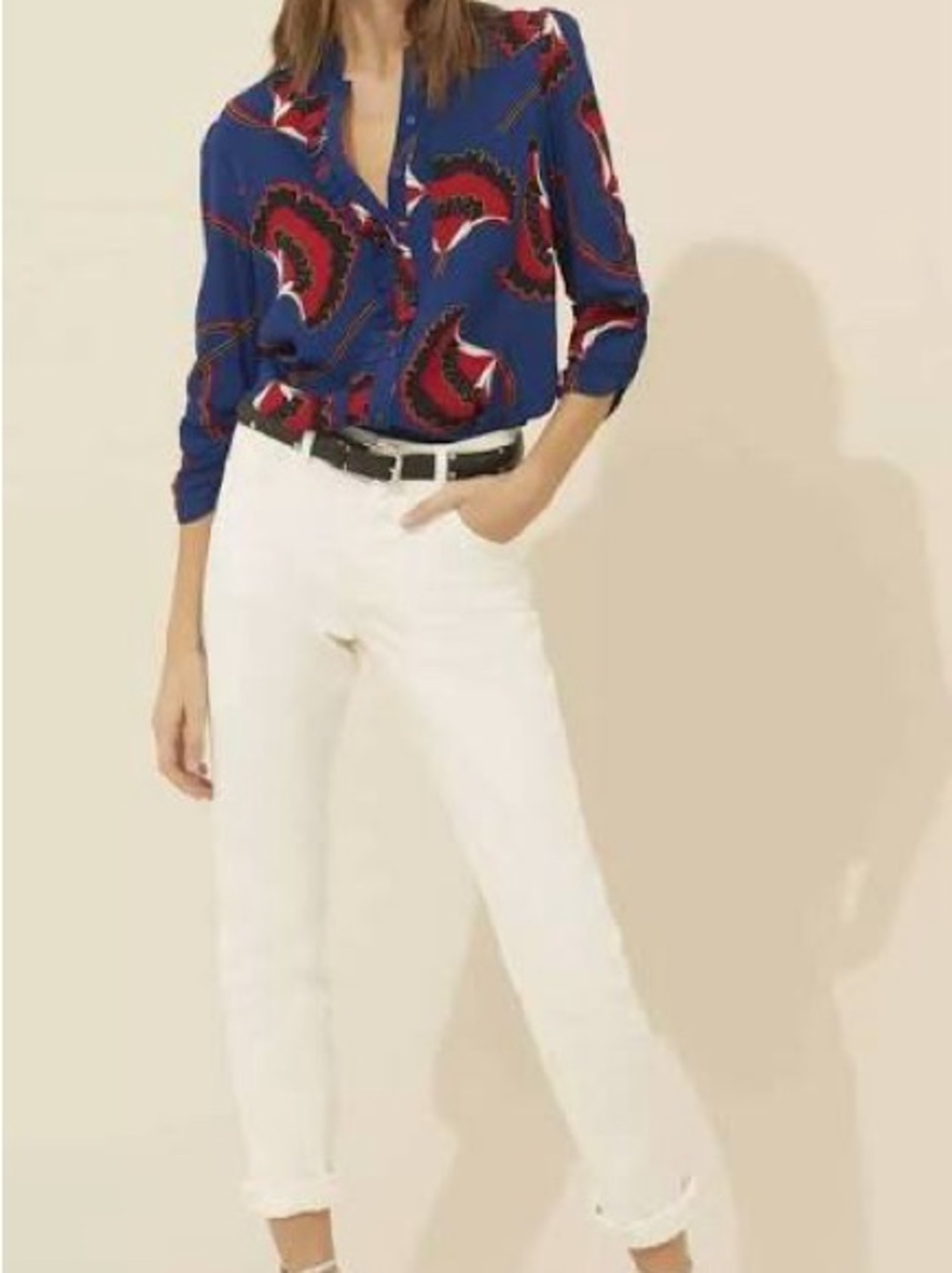 ba&sh White Women’s Jeans DARIA ecru NWT NEW button fly